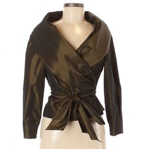 Carmen Marc Valvo Collection Dark Green Evening / Event Jacket Size 8